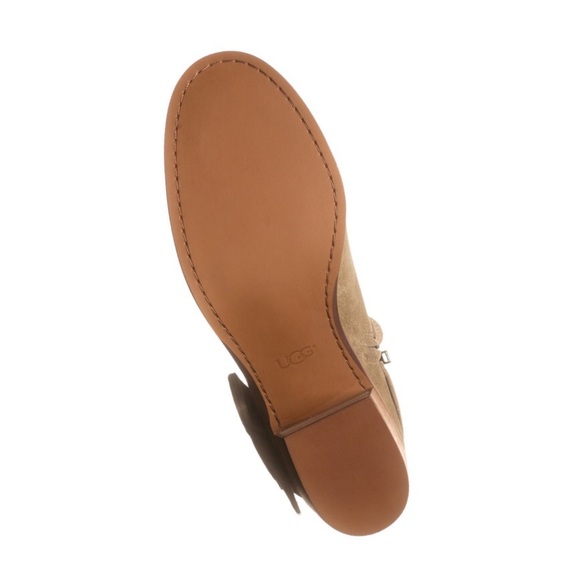 new UGG® Australia ✪ Suede Wrap Strap Ankle Boot Bootie ✪ Light Brown ✪ 9M - Picture 7 of 12